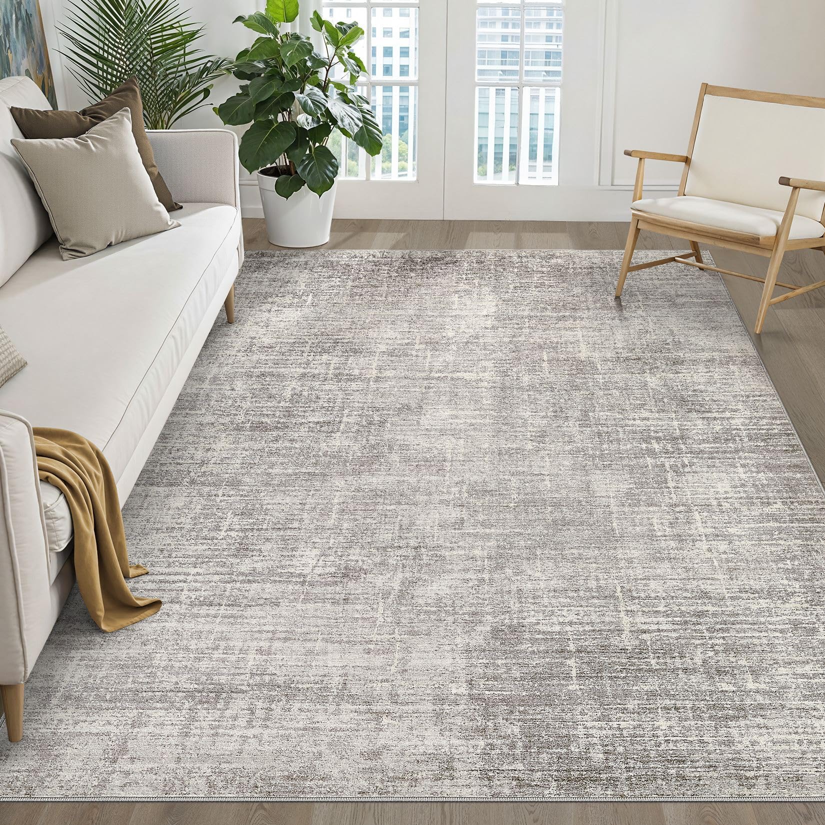 Area Rugs Living Room: Washable Soft Modern Stain Resistant Indoor Floor Non-Slip Carpet for Bedroom Nursery Kids Office Playroom Dining Room Under Table Home